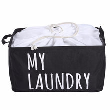 2021 Wholesale Custom Linen Cotton Black Collapsible Foldable Hanging Wash Bin Hamper Cloth Toy Bathroom Handle Storage Basket of Laundry